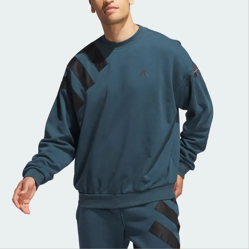 adidas originals Men's Ae Foundation Crew Sweatshirt Blue-2