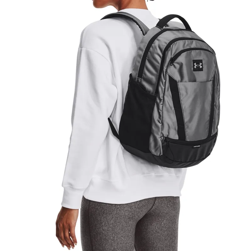 Under Armour Hustle Polyester Backpack Regular Women's Gray-4