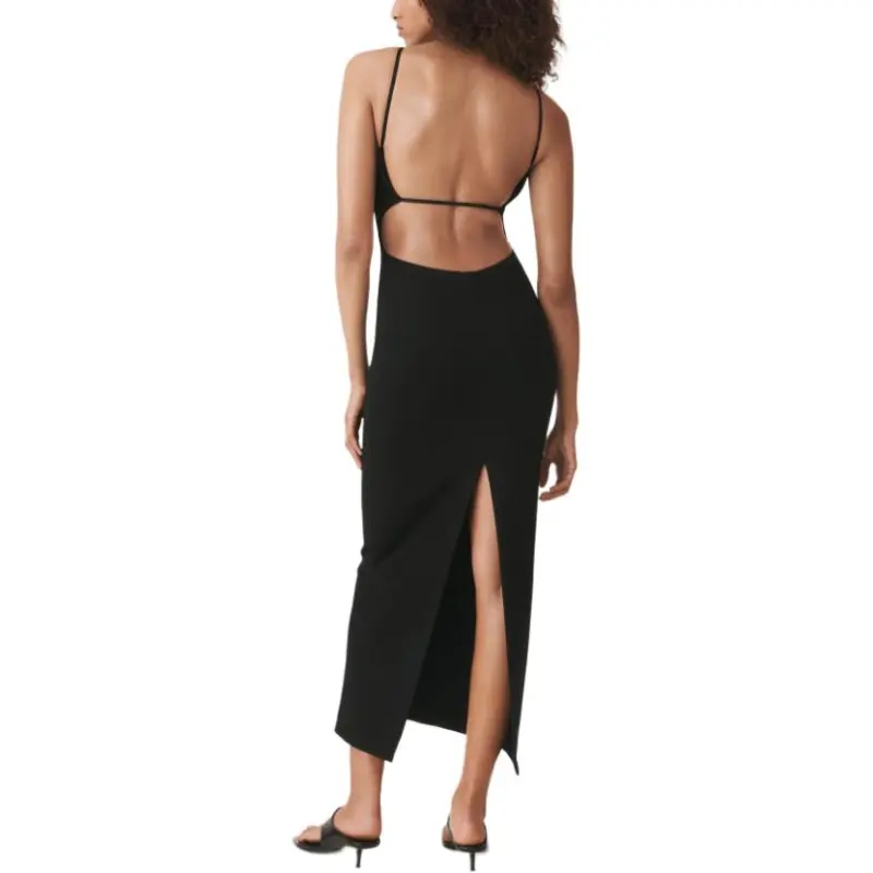ZARA Slip Dresses Women's Black-3