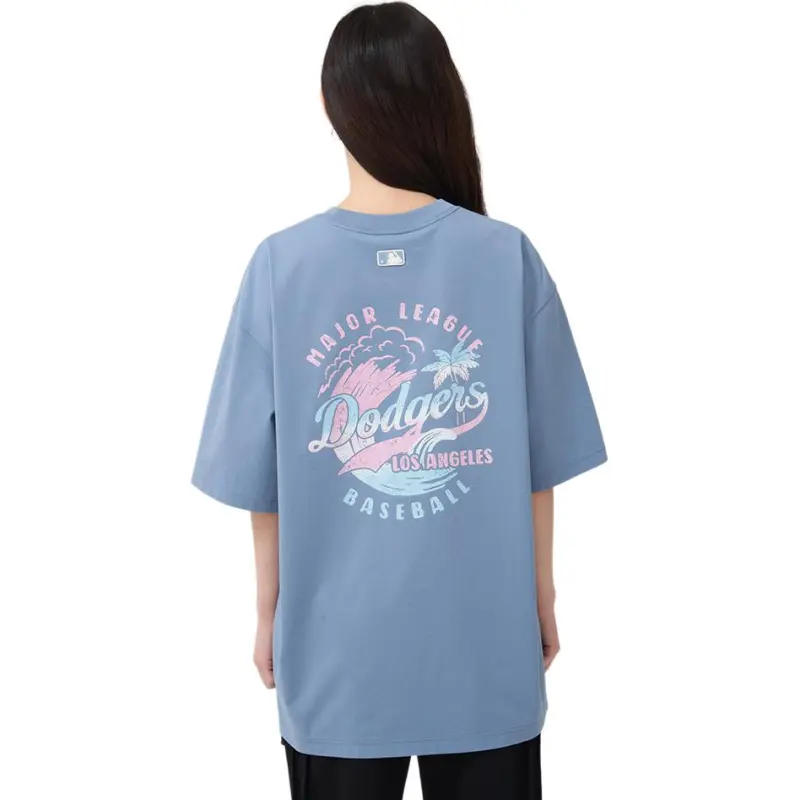 MLB Los Angeles Dodgers SS25 T Shirt Unisex Light Indigo-3