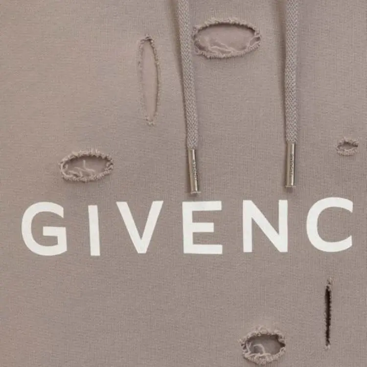 Givenchy Distressed Drawstring Hoodie-9