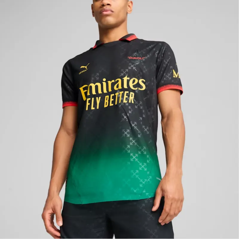 OFF WHITE X PUMA Ac Milan Authentic Jersey-2