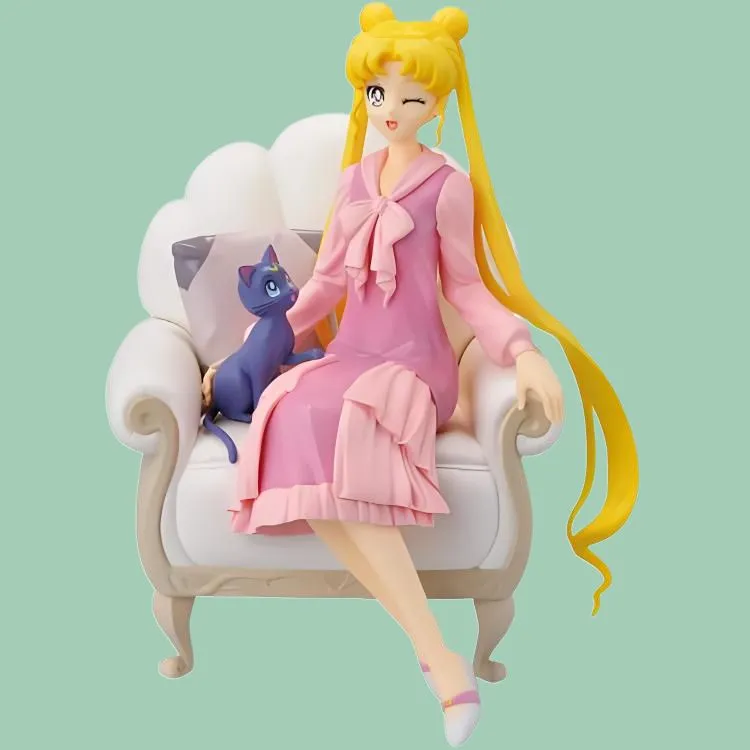 BANDAI Usagi Tsukino Ichiban Kuji Pretty Guardian Sailor Moon Cosmos The Movie A Reward Luna Scale Figures 13cm-2