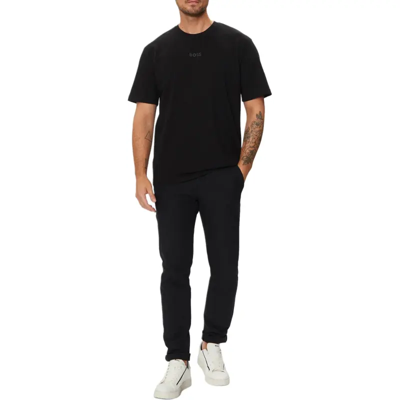 HUGO BOSS Logo Embossed Crewneck T Shirt-1