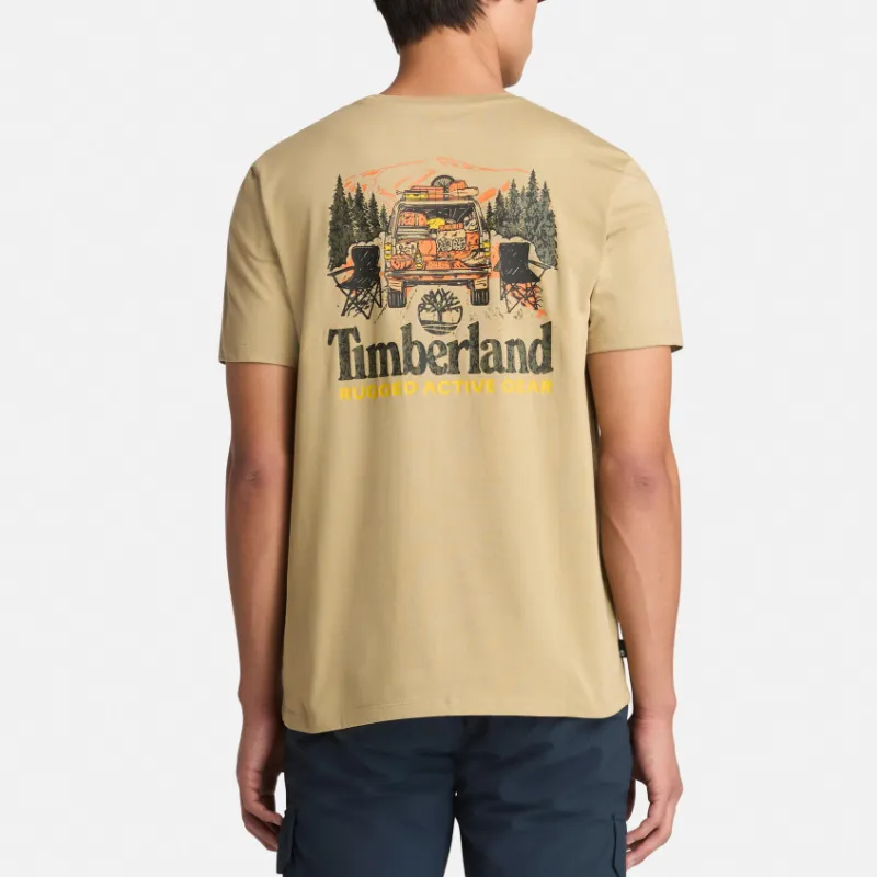 Timberland T Shirt Men's Liquorice Yellow-3