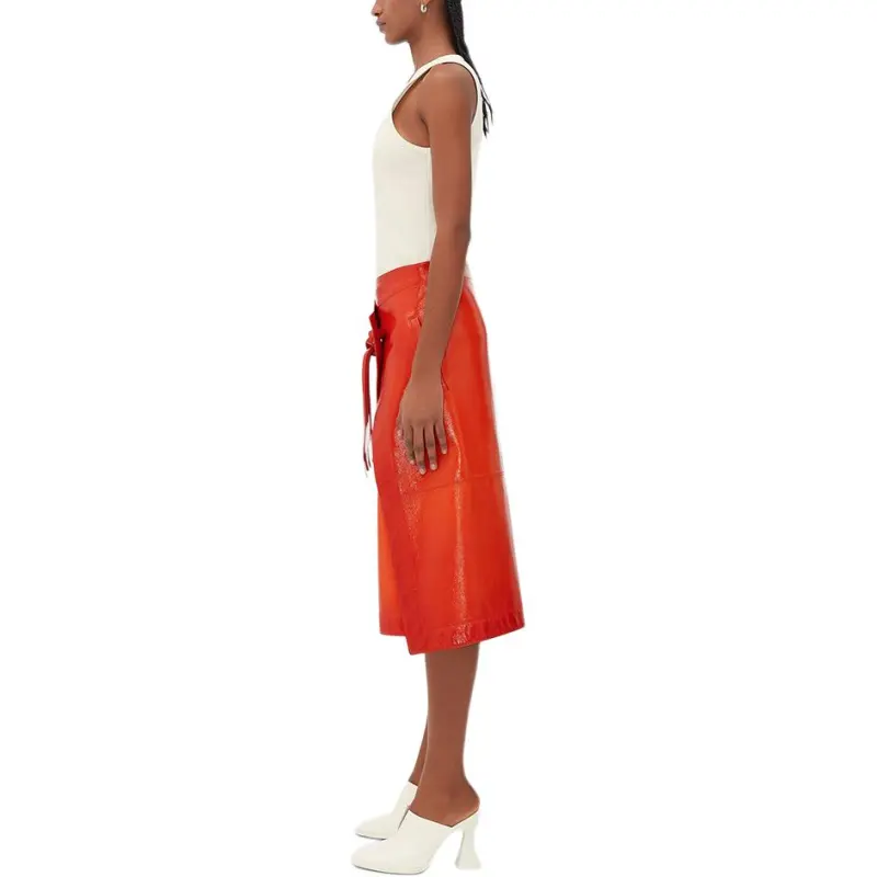 Bottega Veneta Casual Long Skirt Women's Orange-2