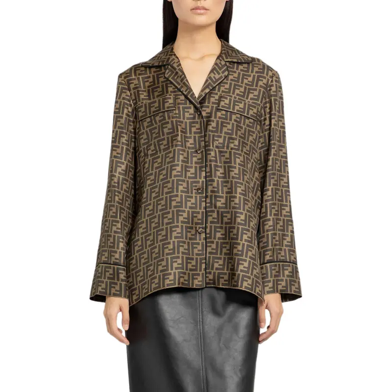 FENDI Shirts Women's Brown-2