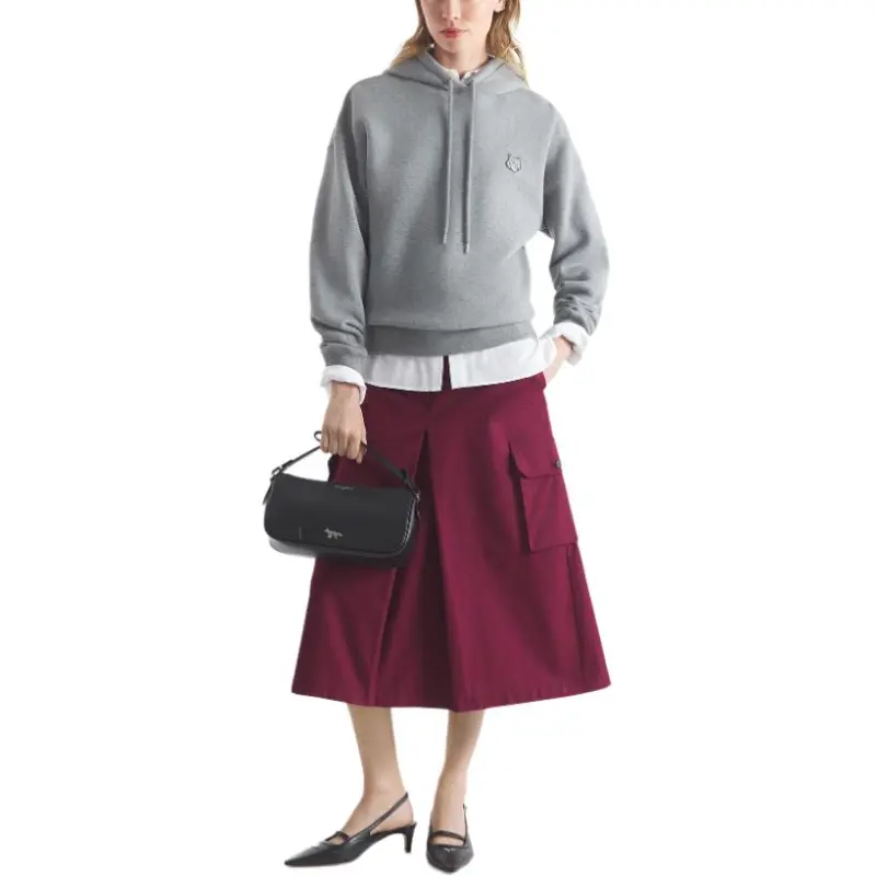 Maison Kitsune Bold Fox Head Patch Drawstring Hoodie-2