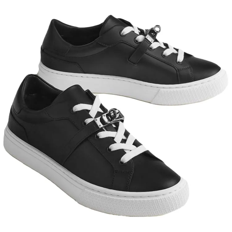 HERMES Day Low Top Skateboard Shoes Women's Black-3