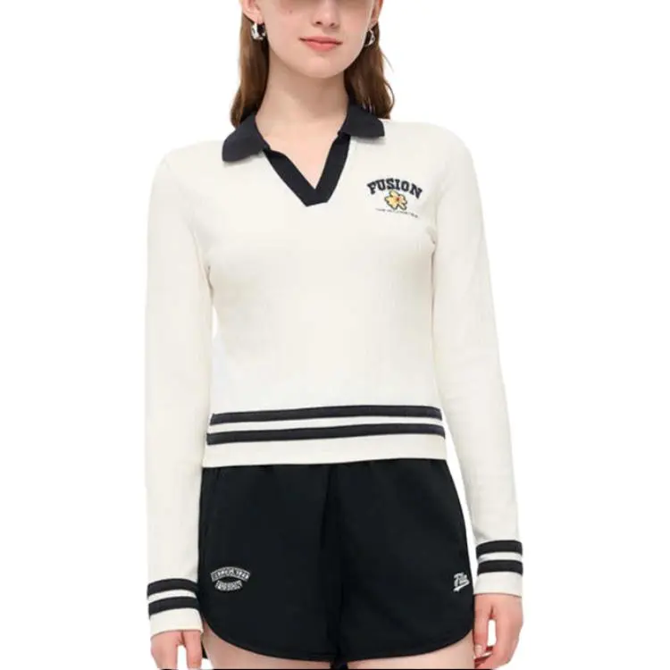 FILA FUSION Polo Shirt Women's Cloud White-2