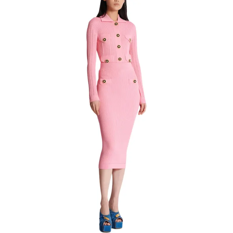 BALMAIN Knitted Midi Skirt-4
