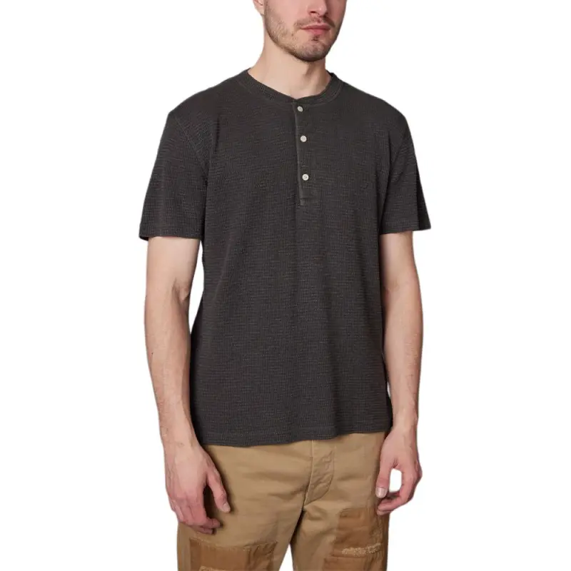 Double RL Henley Cotton T shirt-2