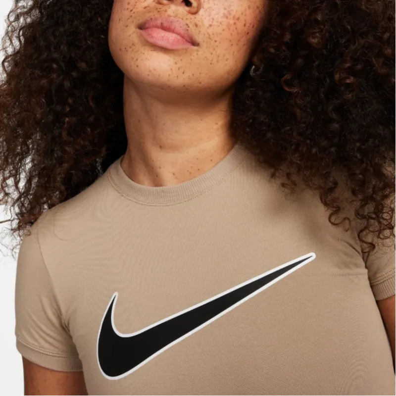 Nike T Shirts Women's Khaki-3