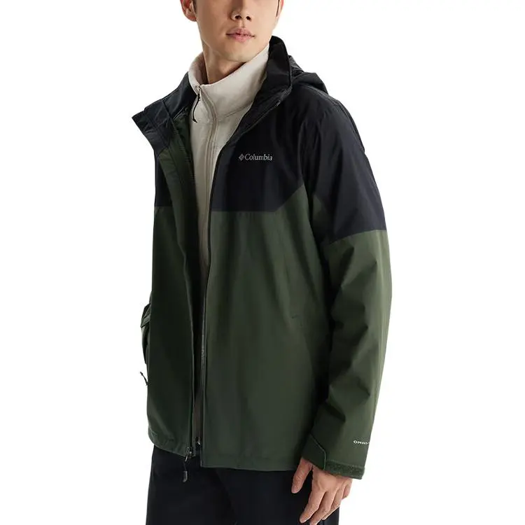 Columbia Waterproof Windbreaker Jacket Men's Dark Olive Green-3
