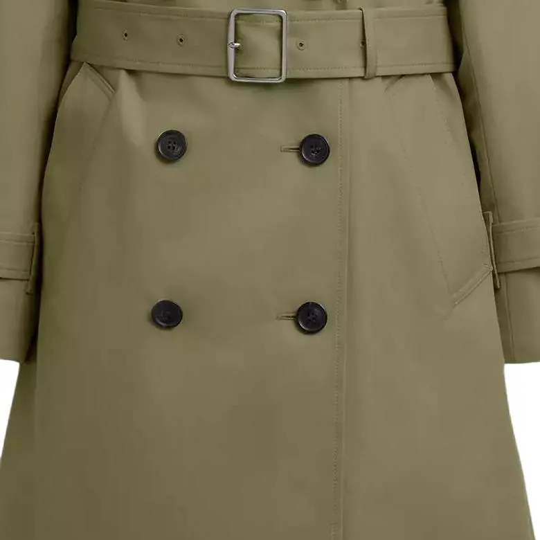 COACH SS25 Trench Coat Women's Green-4