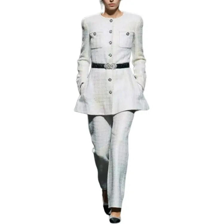 CHANEL 23 Spring And Summer Jackets Coats Women's White-1