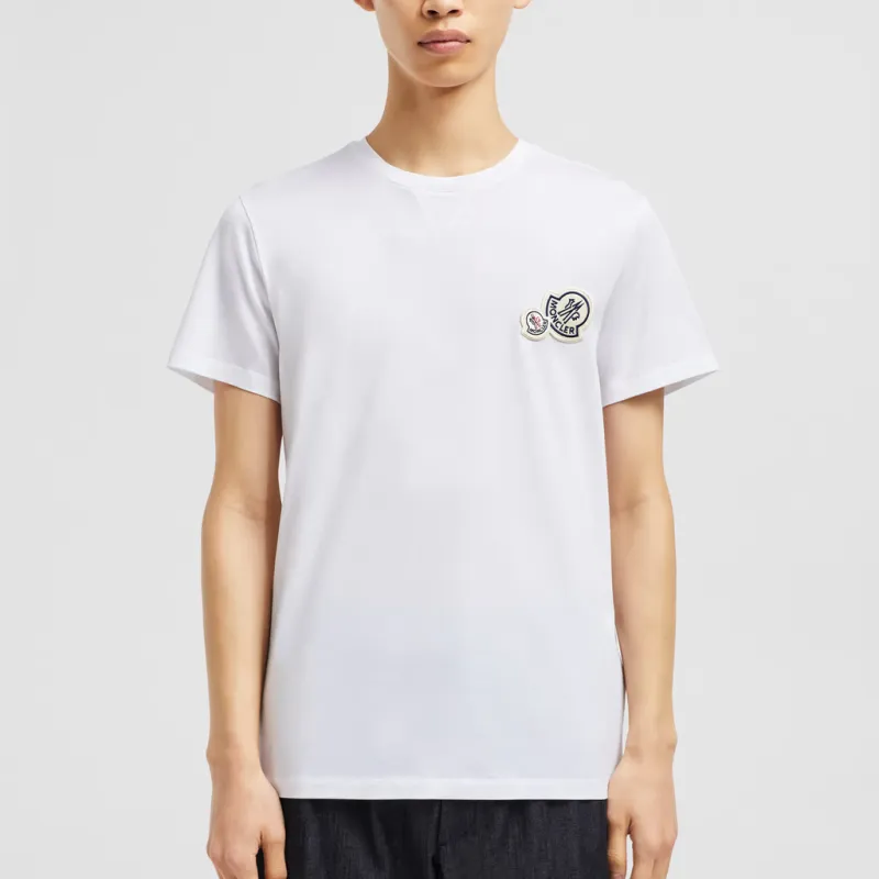 Moncler Double Logo Crewneck T Shirt-5