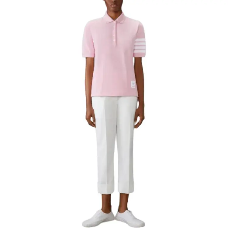 THOM BROWNE 4 Bar Piqué weave Polo Shirt-4