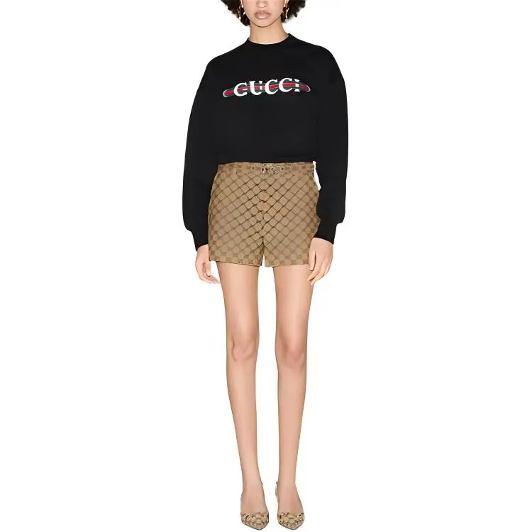 GUCCI Logo Printed Jersey Sweatshirt-5