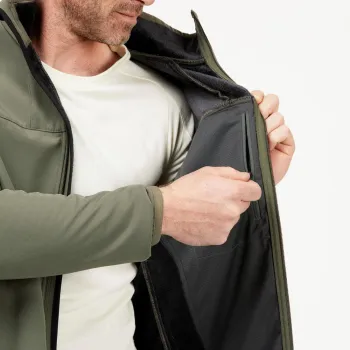DECATHLON MT100 FORCLAZ WINDWARM Jackets Coats Men's Khaki Gray/Carbon Gray