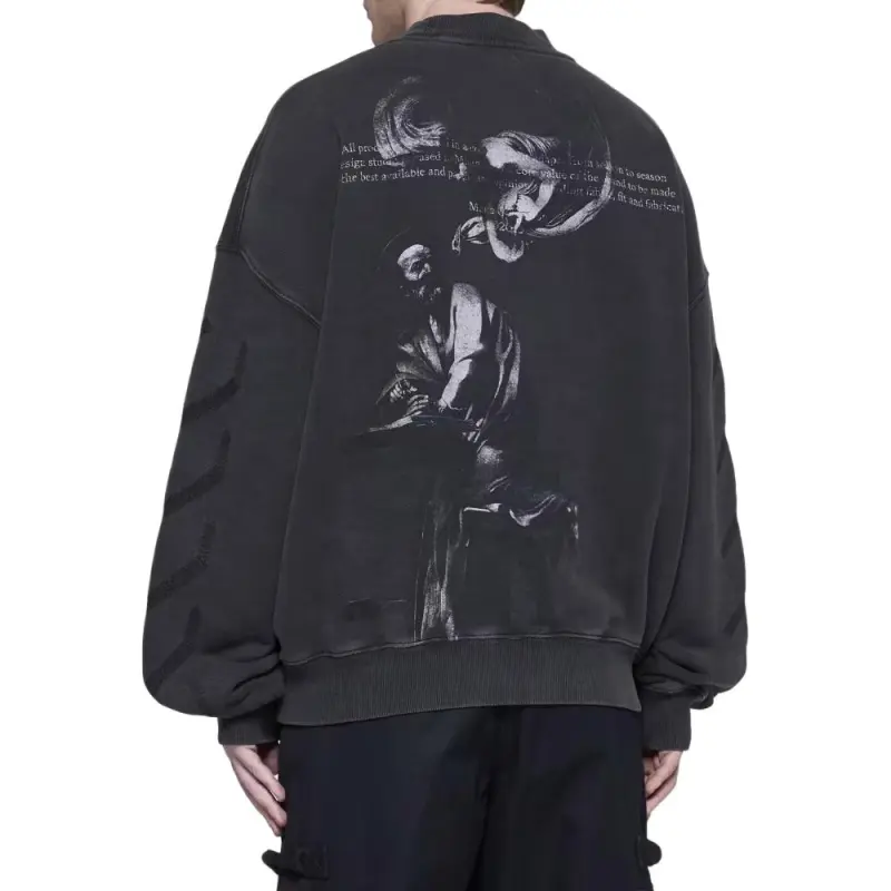 OFF WHITE Logo Printed Crewneck Sweatshirt-4