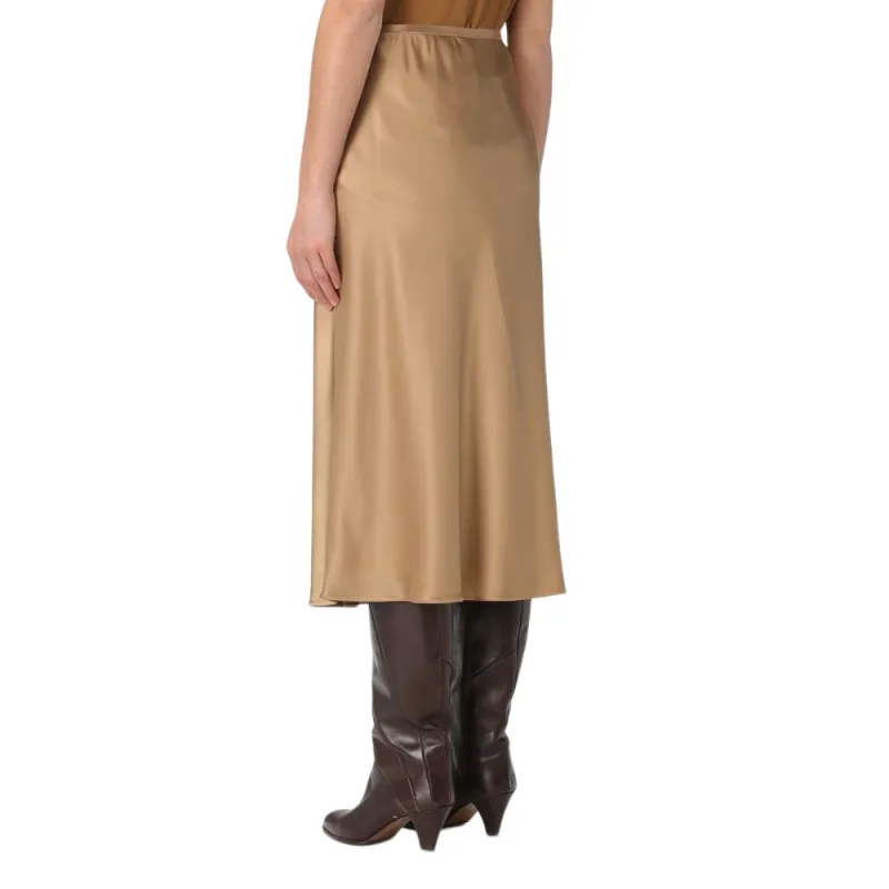 MaxMara Carnet Satin Midi Skirt-3