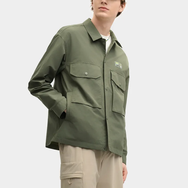 FILA x MAISON KITSUNE ORIGINALE Shirt Men's Mugwort Medium Green-5