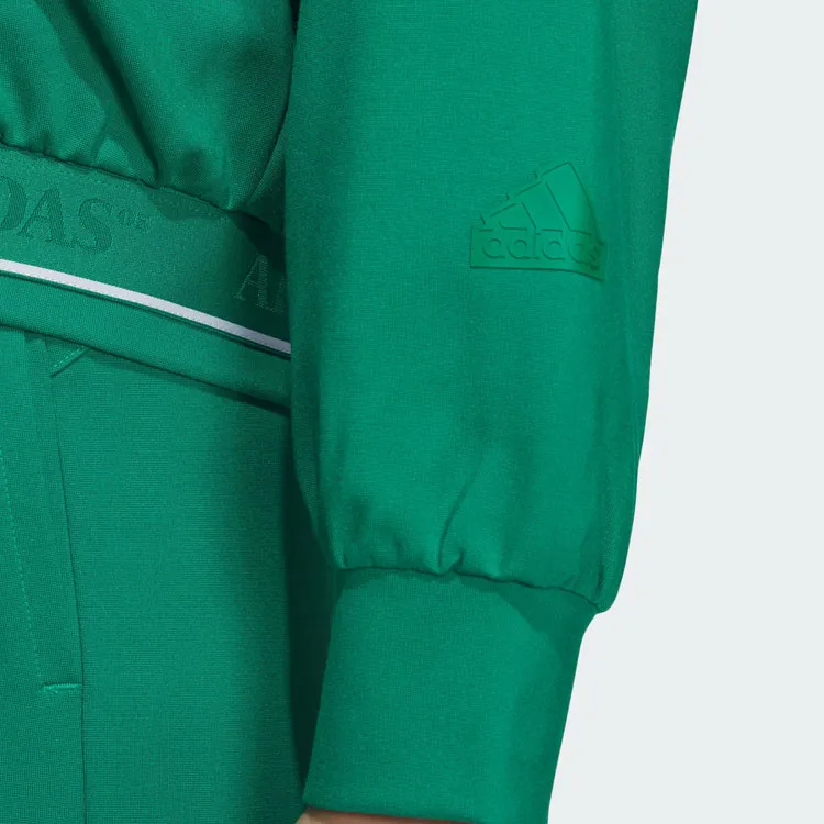 Adidas Verbiage Crop Jacket Jackets Coats Women's Smoke Green-5