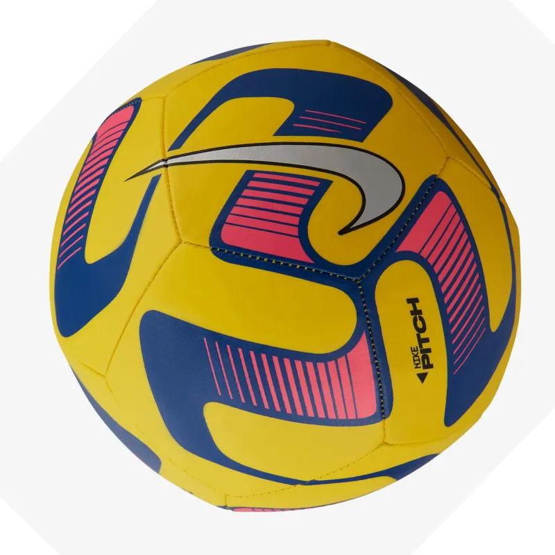 Nike Size 5 Ball Soccer PVC Hand Stitched Soccer Ball Unisex Yellow, Old Royal, Metal Silver-2
