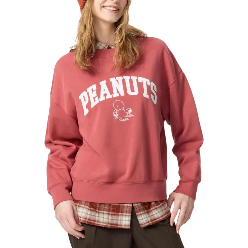 UNIQLO Sweatshirt Women's Rose Red-2