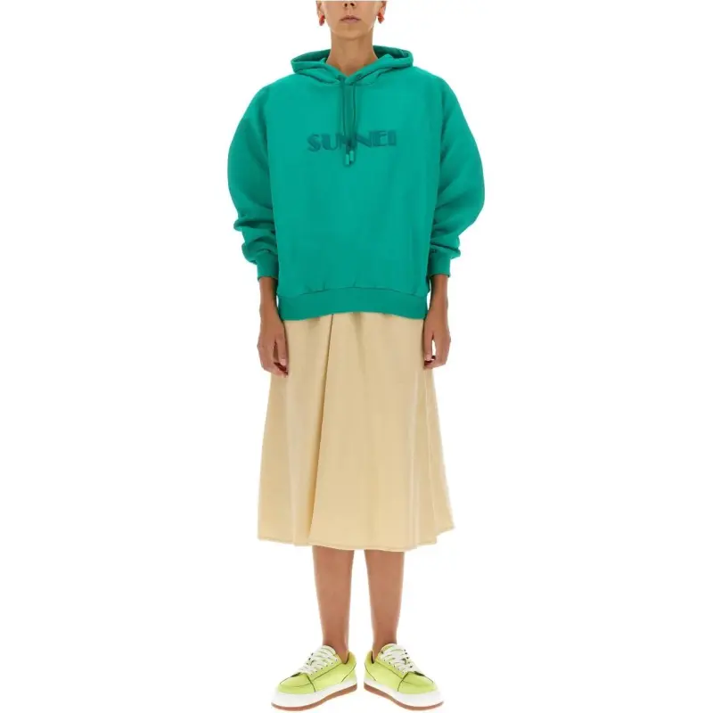 Sunnei Logo Embroidered Hoodie-3