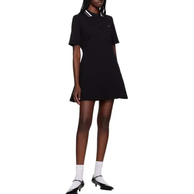 WE11DONE Short Sleeved Dress Women's Black-2