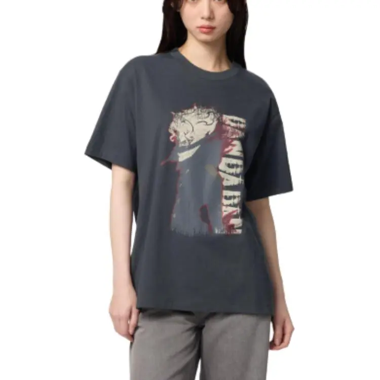 UNIQLO T Shirts Unisex Dark Gray-1