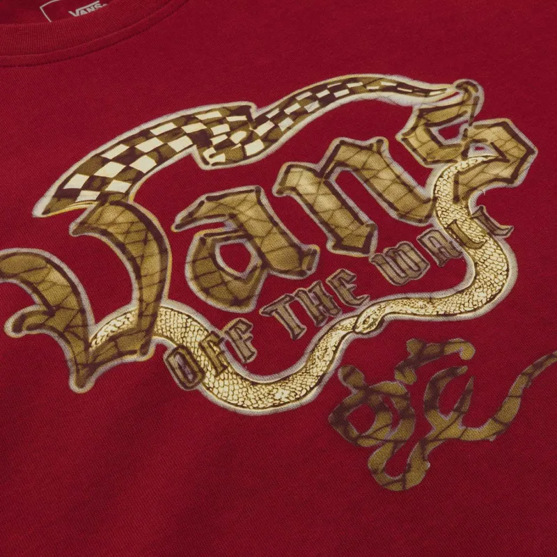 Vans TEE LS T Shirts Unisex Red-2