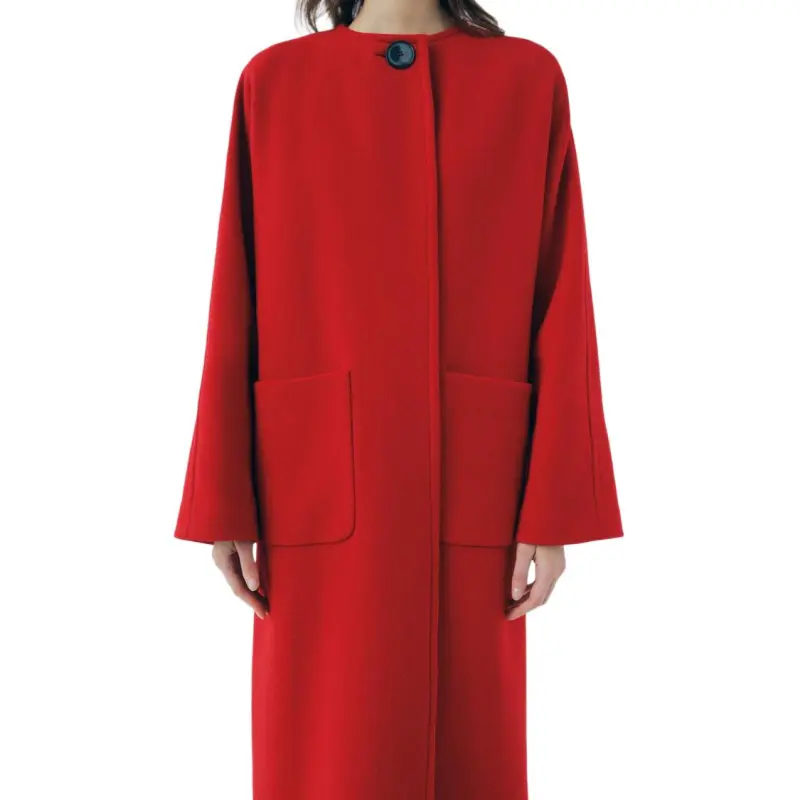 ZARA ZW Series Coats Women's Red-3