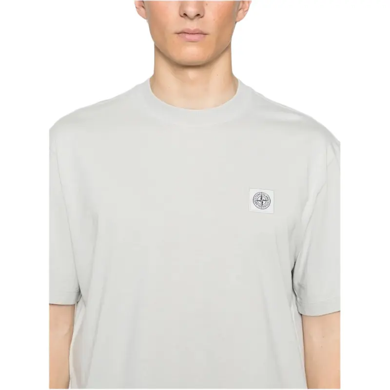 STONE ISLAND Logo Patch Short Sleeved T Shirt-4