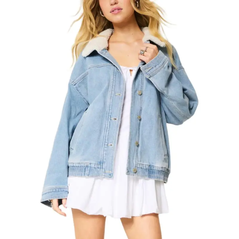 Hollister Jackets Coats Women's Light Blue-1