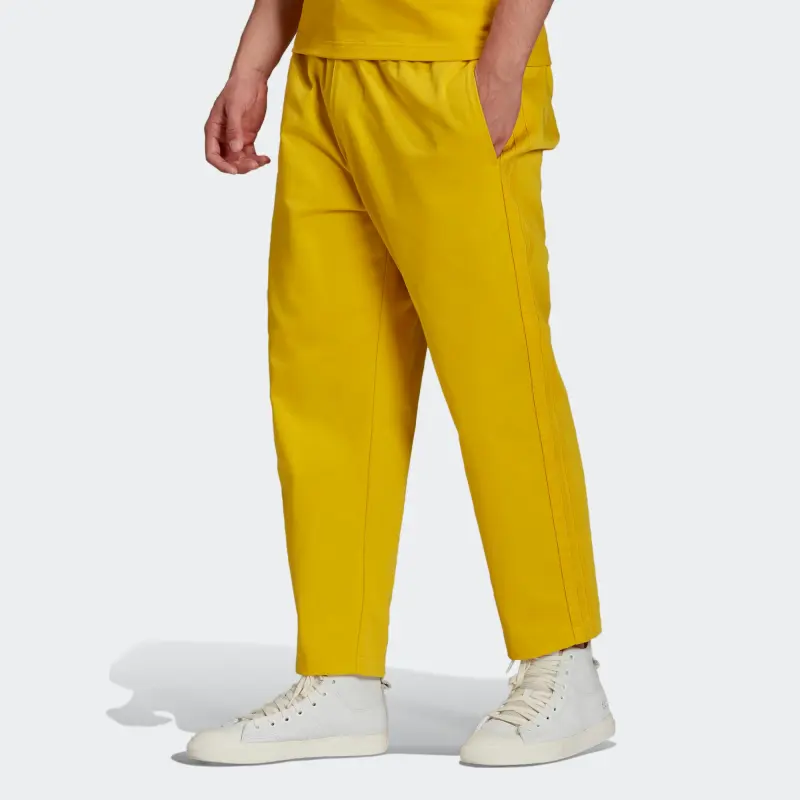 Adidas Originals Adicolor Trefoil TWILL PANTS Knitted Sports Pants Men Yellow-1