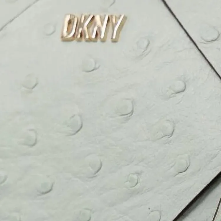 DKNY Leather Boston Bag, Shoulder Bag, Crossbody Bag, Handbag Women's Mint Green-2