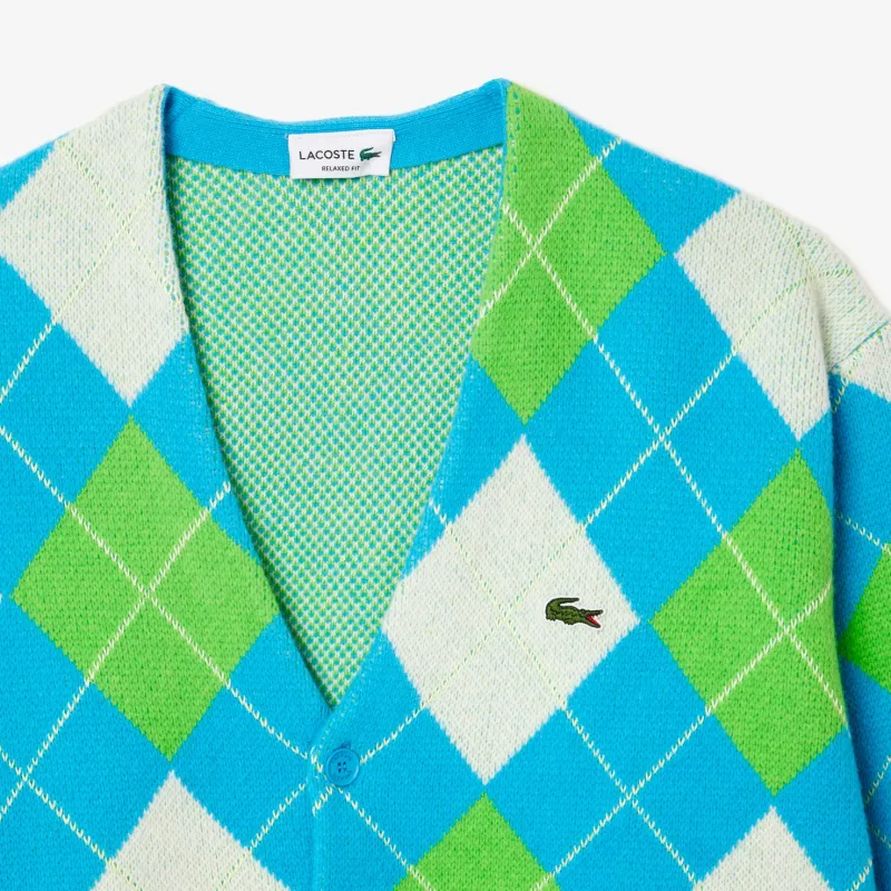 LACOSTE Sweater Men's White/Blue-4