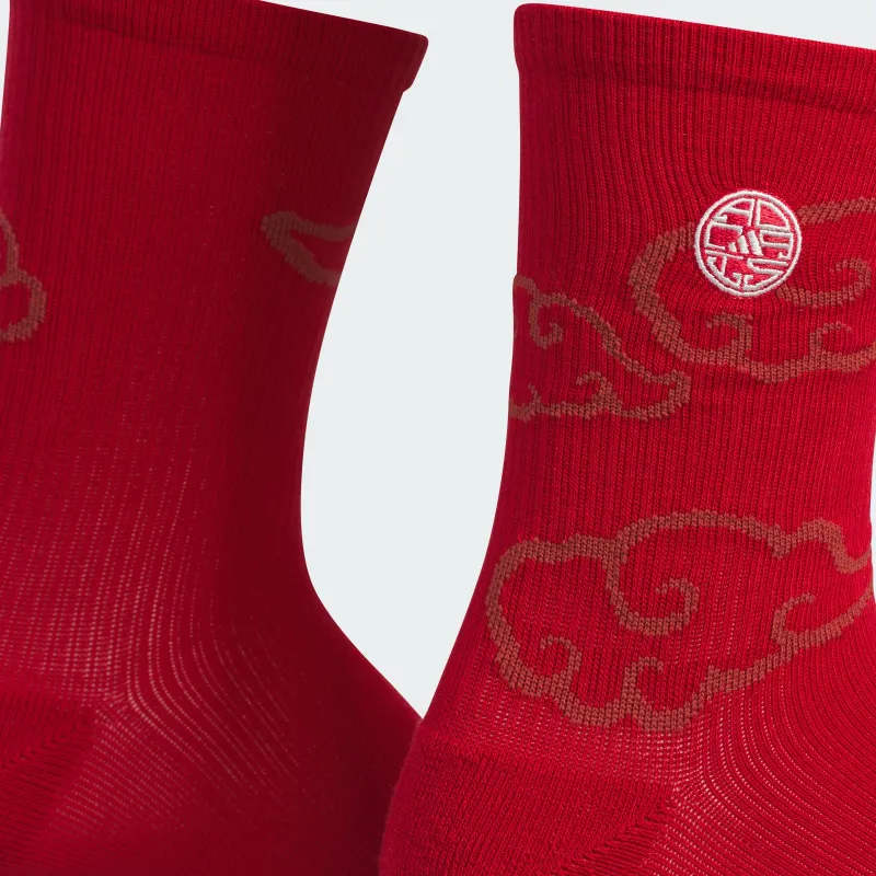 Adidas Mid Calf Socks Unisex 1 Pack Energy Red/Jade White/Soft Red-1