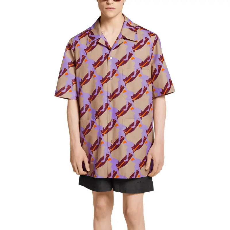 GUCCI Printed Poplin Shirt-1