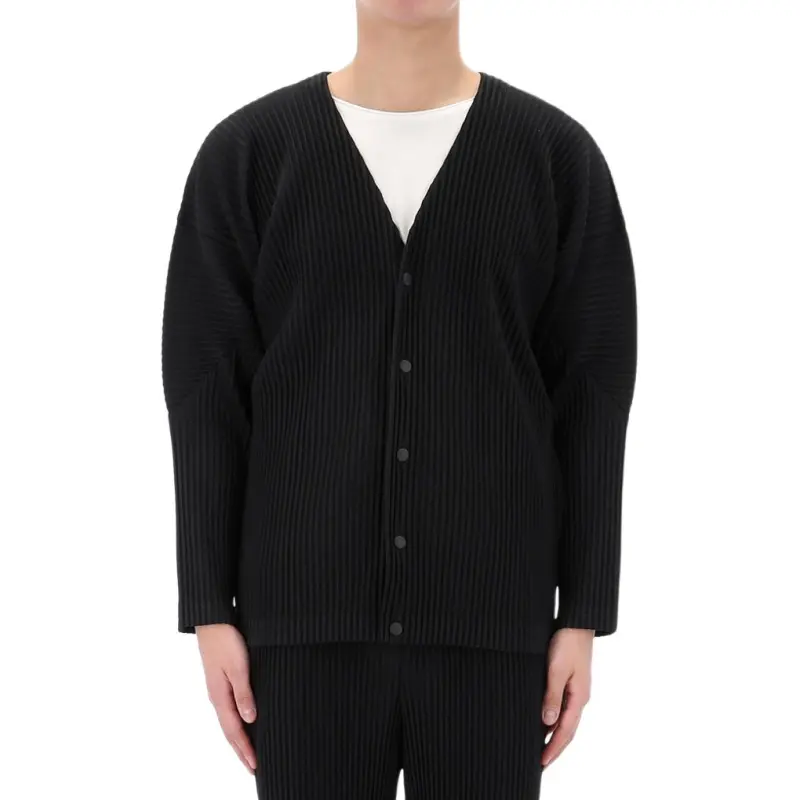 Homme Plissé Issey Miyake V neck Plissé Jacket-2