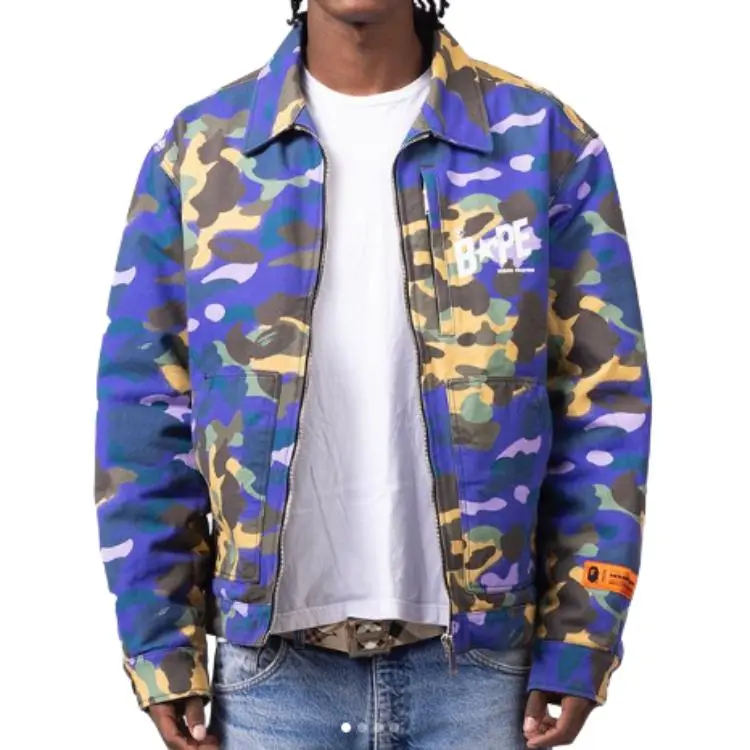 Bape X Heron Preston Mix 1st Camo Duck Trucker Jacket-3