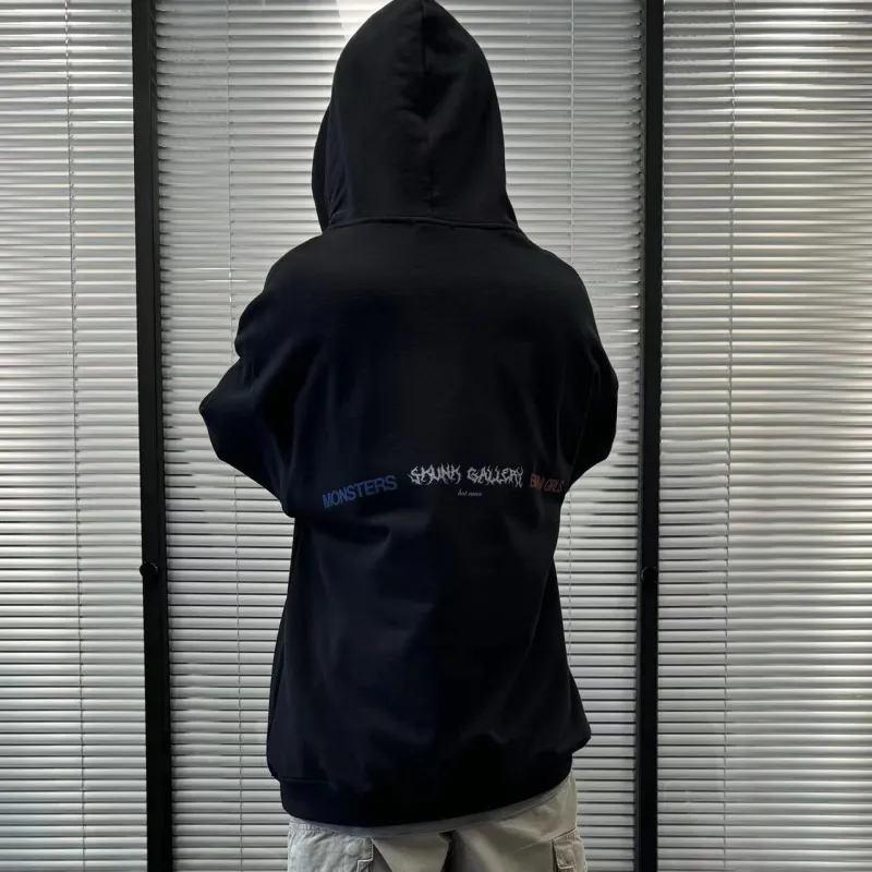 SKUNK GALLERY Sweatshirt Unisex Washed Black-3