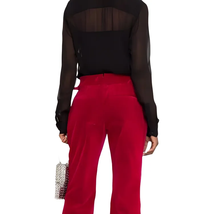 TOM FORD Velvet Bootcut Trousers-4