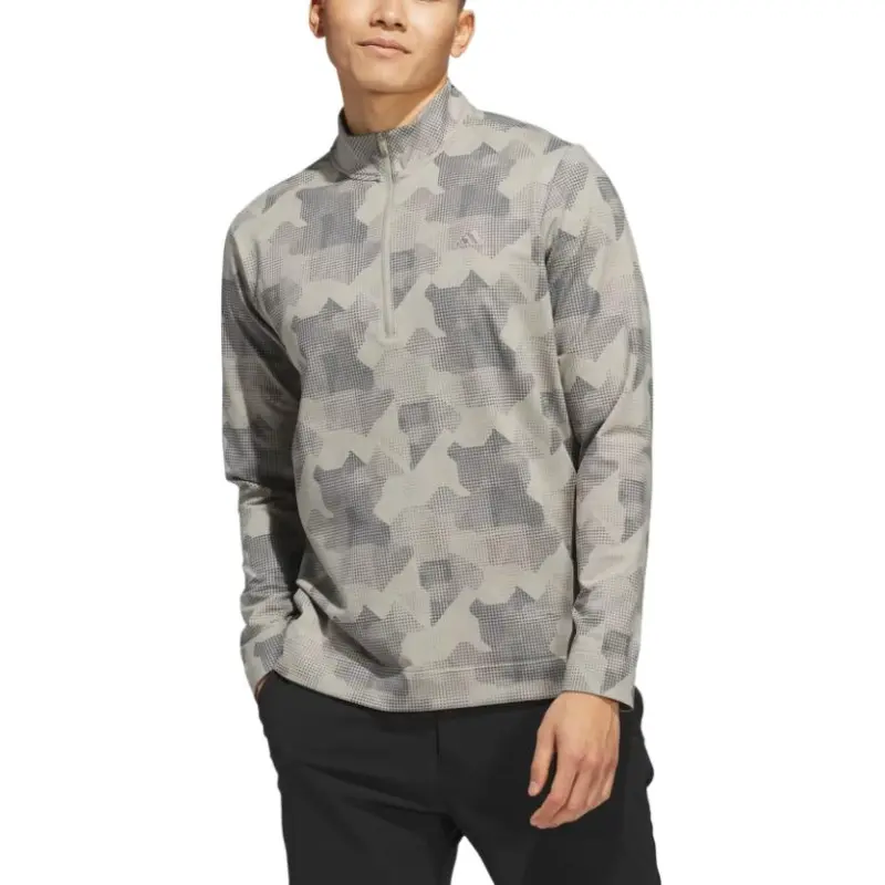 Adidas Free Shipping With AdiClub Go To Printed Quarter Zip Pullover-1