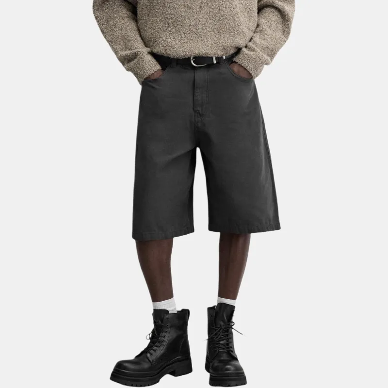 ZARA Denim Shorts Men's Coal Gray-2