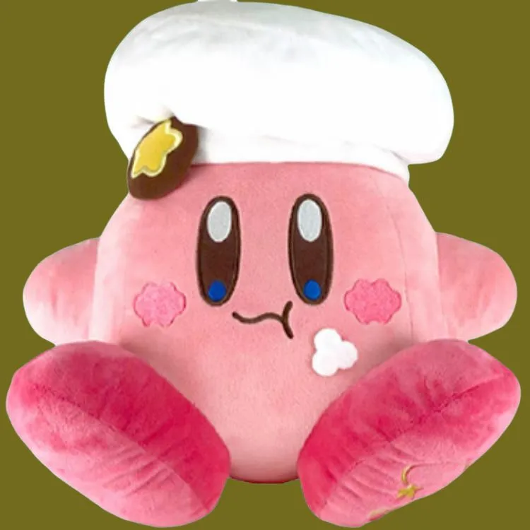 Kirby Classic Collection Coffee Shop, Chef Hat With Saliva Dolls Plush Doll 36cm Height-3