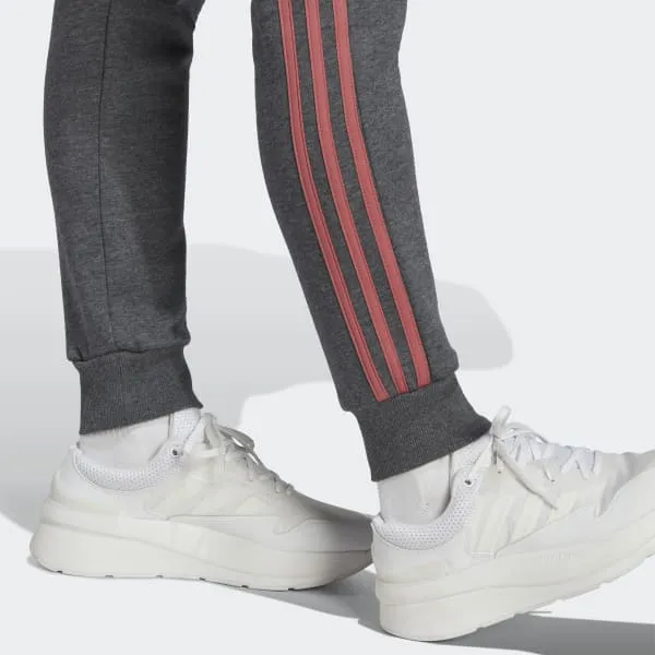 Adidas Essential Knitted Sweatpants Women's Deep Gray Heather/Miracle Red-4